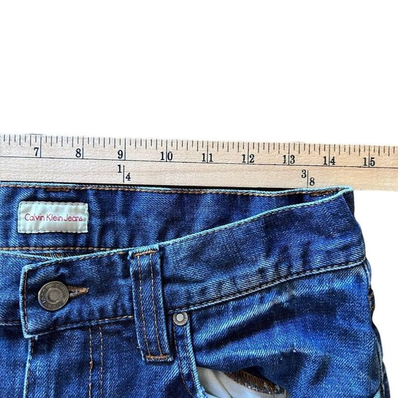Original Calvin Klein Denim  Straight Bootcut Jeans Womens 29 x 29 Medium Wash - Picture 9 of 12